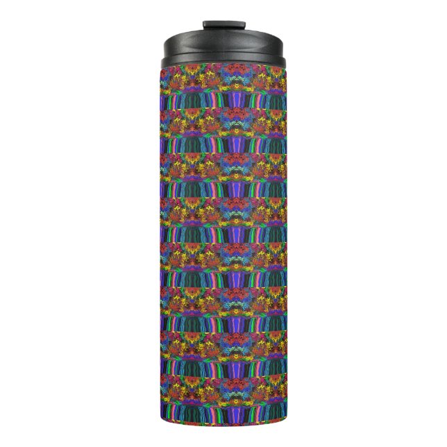 Abstract Colourful Twirlers / Pushed / Half Drop / Thermal Tumbler (Front)
