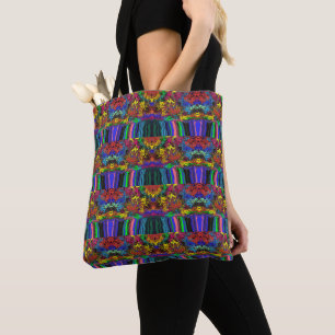 Abstract Colourful Twirlers / Pushed / Half Drop / Tote Bag