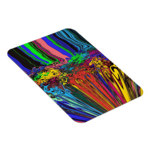 Abstract Colourful Twirlers / Pushed & Pinched / Magnet