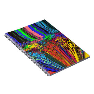 Abstract Colourful Twirlers / Pushed & Pinched / Notebook