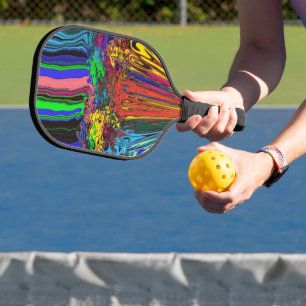 Abstract Colourful Twirlers / Pushed & Pinched / Pickleball Paddle