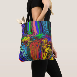 Abstract Colourful Twirlers / Pushed & Pinched / Tote Bag