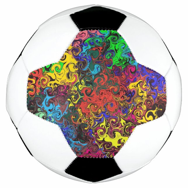 Abstract Colourful Twirlers / Soccer Ball (Front)