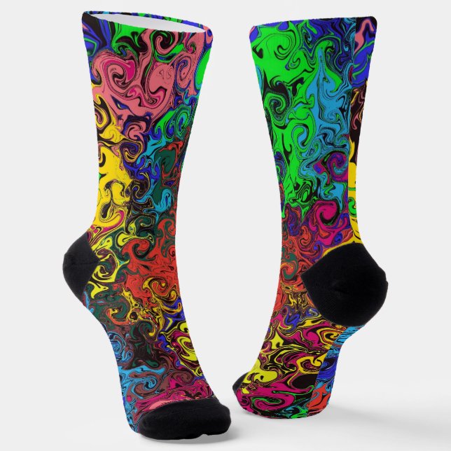 Abstract Colourful Twirlers / Socks (Angled)