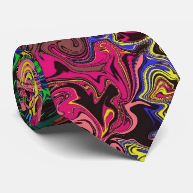 Abstract Colourful Twirlers / Tie (Rolled)
