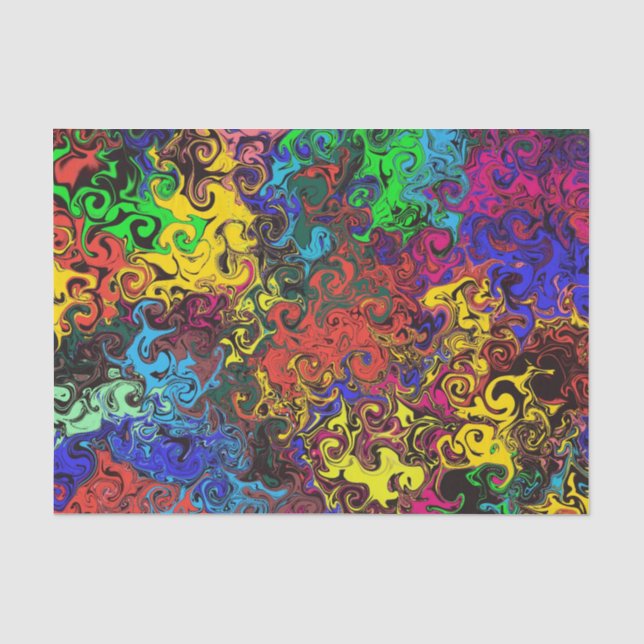 Abstract Colourful Twirlers /  Tissue Paper (Front)