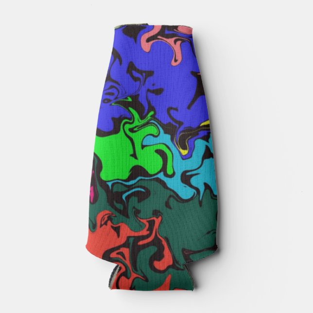 Abstract Colourful Twirls /  Bottle Cooler (Front)