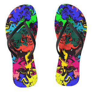 Abstract Colourful Twirls /  Jandals