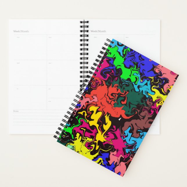 Abstract Colourful Twirls /  Planner (Display)