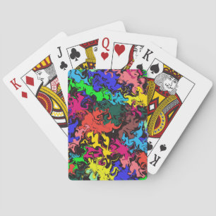 Abstract Colourful Twirls / Playing Cards