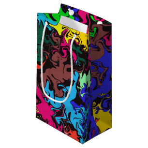 Abstract Colourful Twirls /  Small Gift Bag