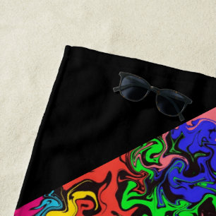 Abstract Colourful Twirly / Beach Towel