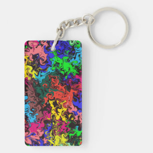 Abstract Colourful Twirly / Key Ring