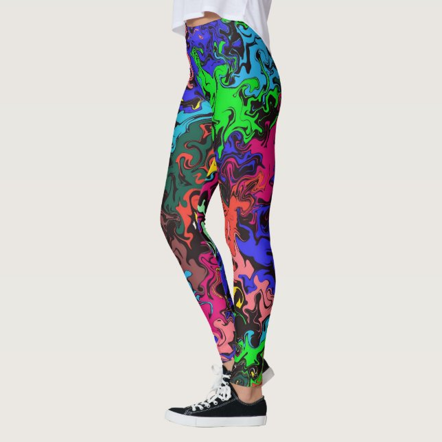 Abstract Colourful Twirly /  Leggings (Left)