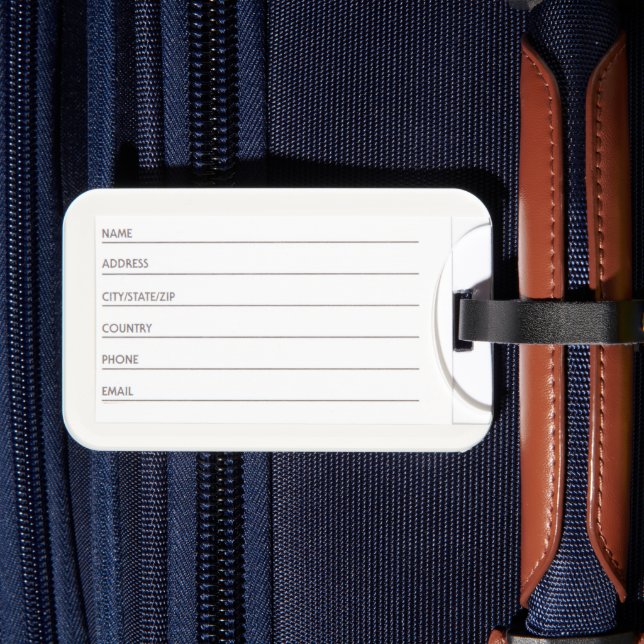 Abstract Colourful Twirly /  Luggage Tag (Back Insitu 4)