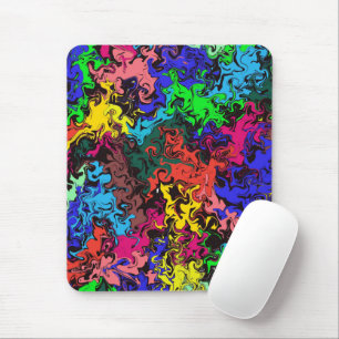 Abstract Colourful Twirly /  Mouse Pad