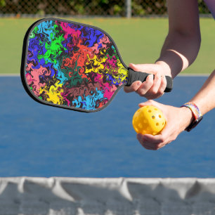 Abstract Colourful Twirly /  Pickleball Paddle