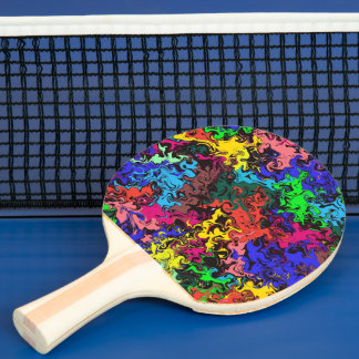 Abstract Colourful Twirly / Ping Pong Paddle