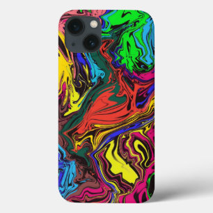 Abstract Colourful Twirly / Pushed / iPhone 13 Case