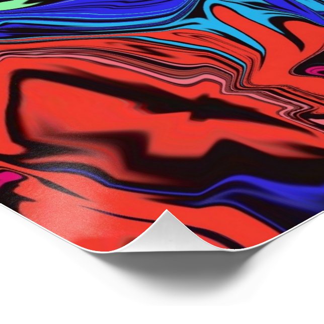Abstract Colourful Twirly / Pushed /  Poster (Corner)