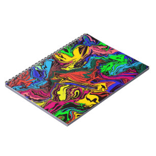Abstract Colourful Twirly / Pushed / Spiral Notebook