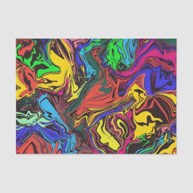 Abstract Colourful Twirly / Pushed / Tissue Paper (Front)