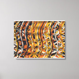 Abstract Colourful Twisted Rope Pattern Canvas Print