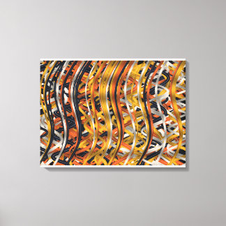Abstract Colourful Twisted Rope Pattern Canvas Print