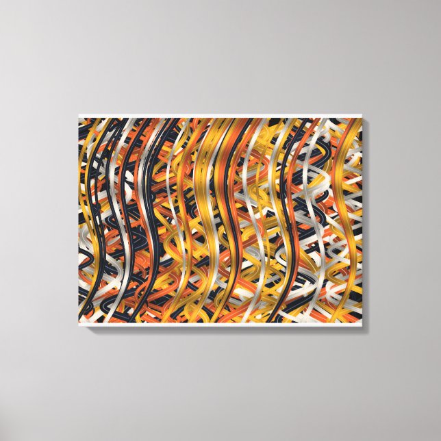 Abstract Colourful Twisted Rope Pattern  Canvas Print (Front)