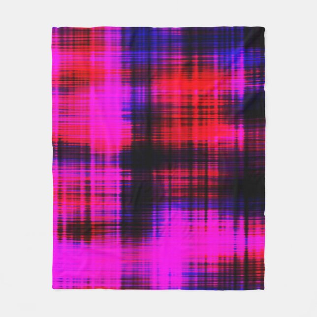 Abstract colourful vintage pattern fleece blanket (Front)