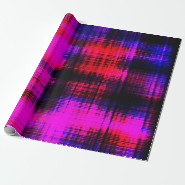 Abstract colourful vintage pattern wrapping paper (Unrolled)