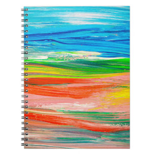 Abstract colourful watercolor artwork notebook