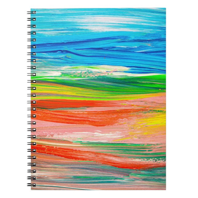 Abstract colourful watercolor artwork notebook (Front)