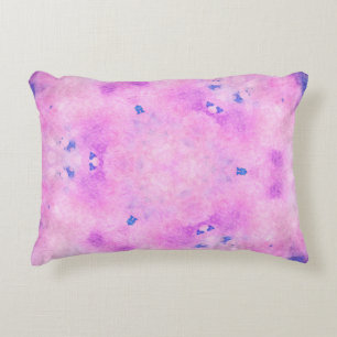 Abstract colourful watercolor. Digital art paintin Decorative Cushion