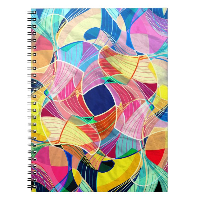 Abstract colourful watercolor, fantastic backgroun notebook (Front)