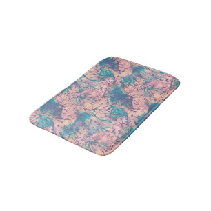 Abstract Colourful Watercolor Floral Pattern Bath Mat