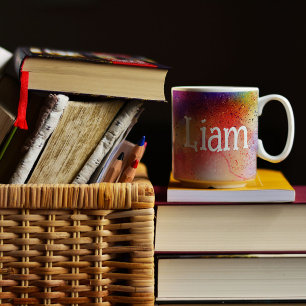 Abstract colourful watercolor pattern  coffee mug