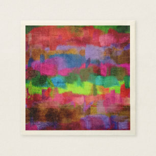 Abstract Colourful Watercolor Pattern Napkin