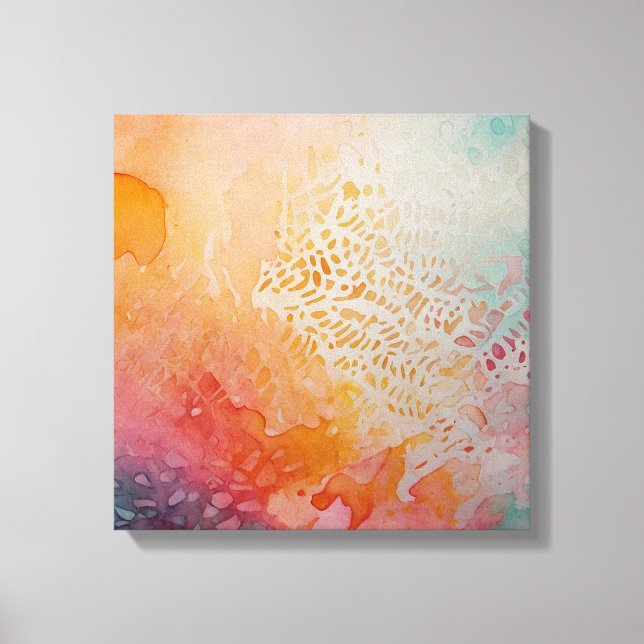 Abstract Colourful Watercolor wall art (Front)