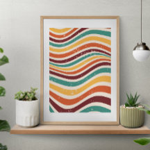 Abstract colourful wavy stripes