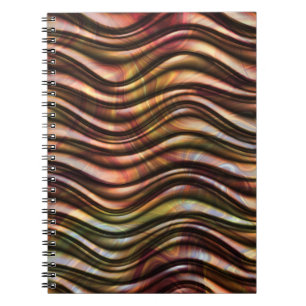 Abstract Colourful Wavy Texture Notebook
