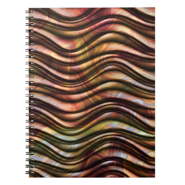 Abstract Colourful Wavy Texture Notebook (Front)