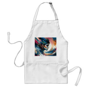 Abstract colourful woman's face standard apron