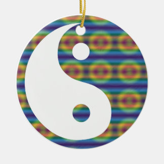 Abstract Colourful Yin Yang Ceramic Tree Decoration