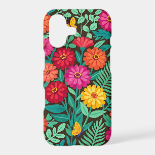 Abstract Colourful Zinnia Garden iPhone Cases