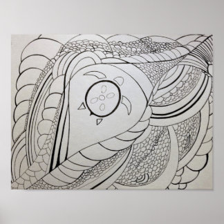 Abstract Colouring Page Poster