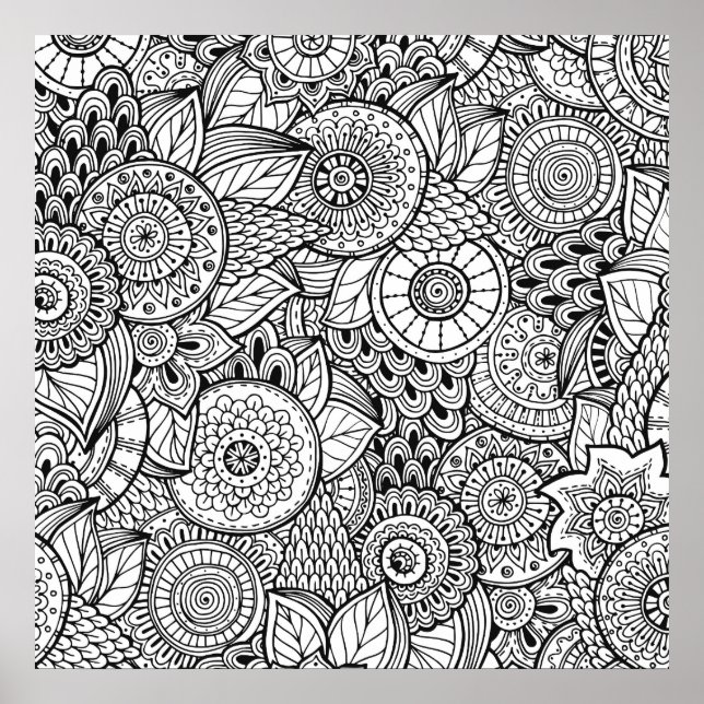 Abstract colouring Poster (Front)
