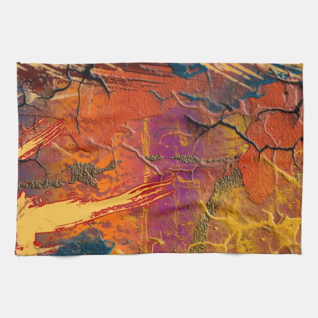 Abstract colours, art    tea towel (Horizontal)