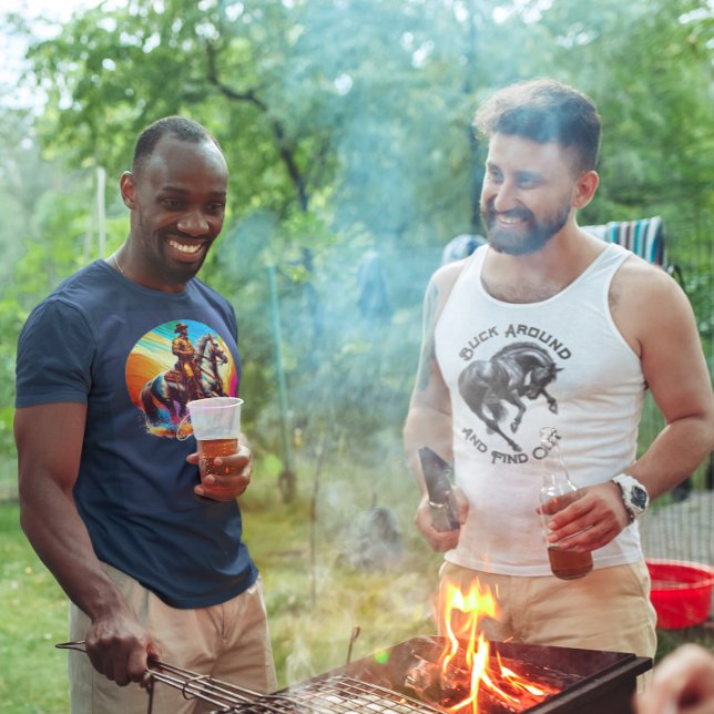 Abstract Colours Cowboy and Horse T-Shirt (Creator Uploaded)