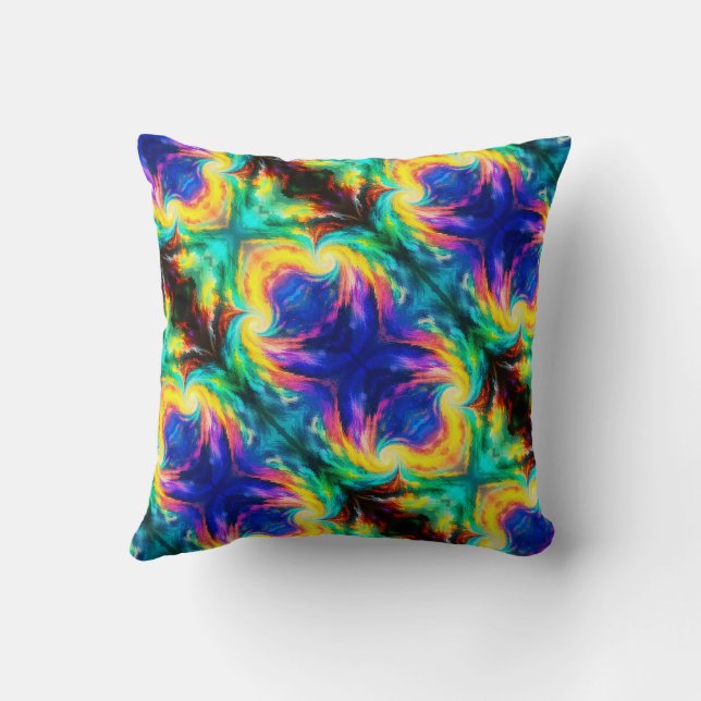 Abstract Colours + Design on a Sofa Bed Chair  Cushion (Back)